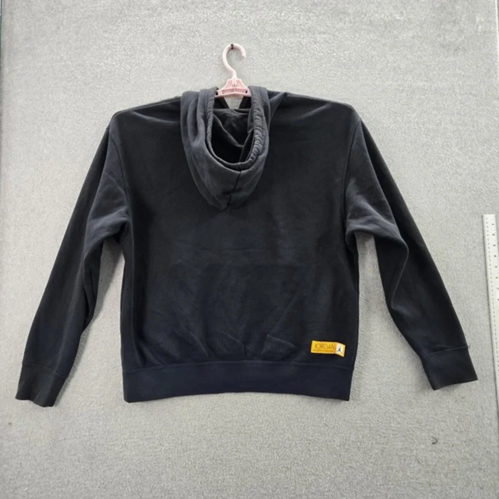 Air Jordan Men Hoodie L‎ Black Graphic Print Fleece Activewear Logo Long Sleeve